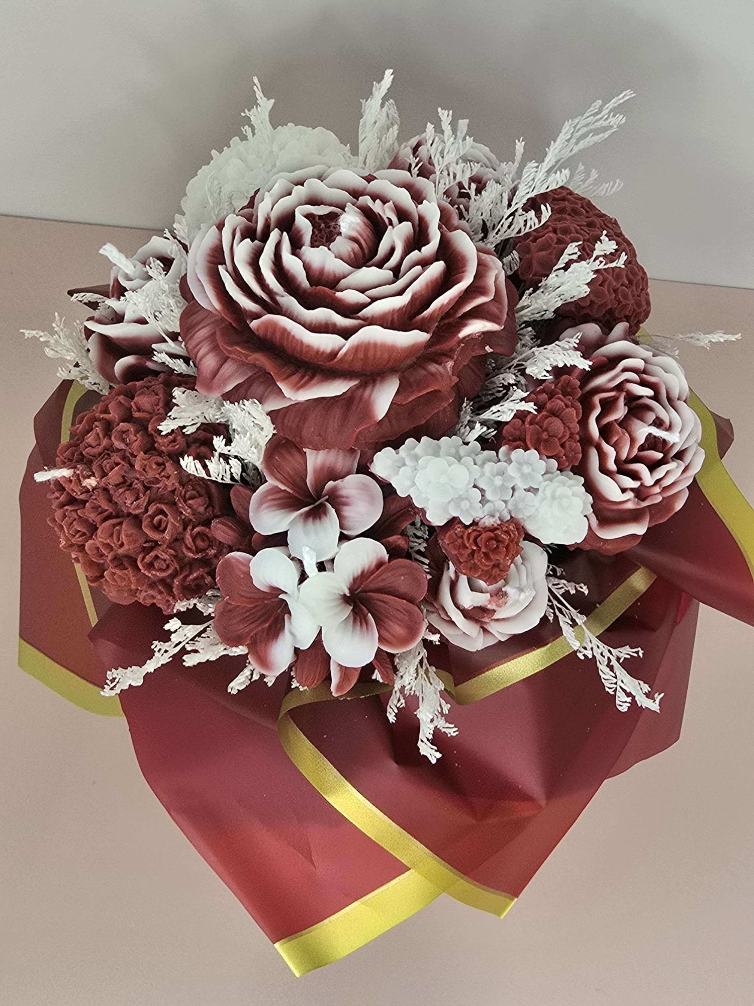 Kerzenstrauß aus Sojawachs – Duftkerze in Blumenform