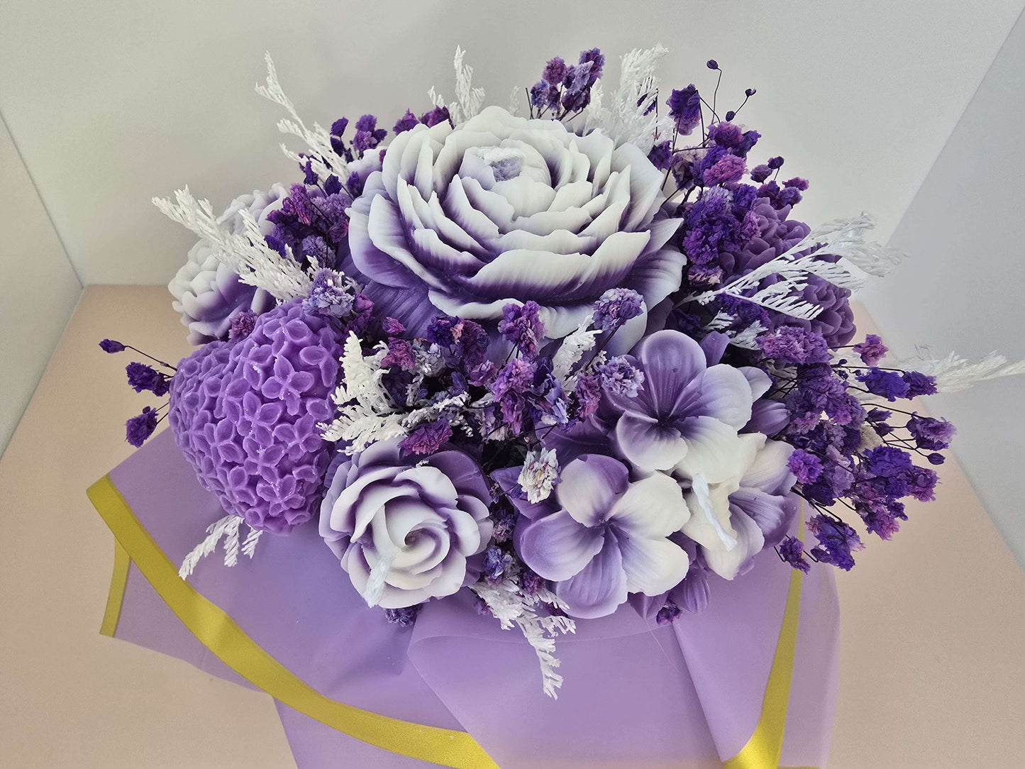 Kerzenstrauß aus Sojawachs – Duftkerze in Blumenform