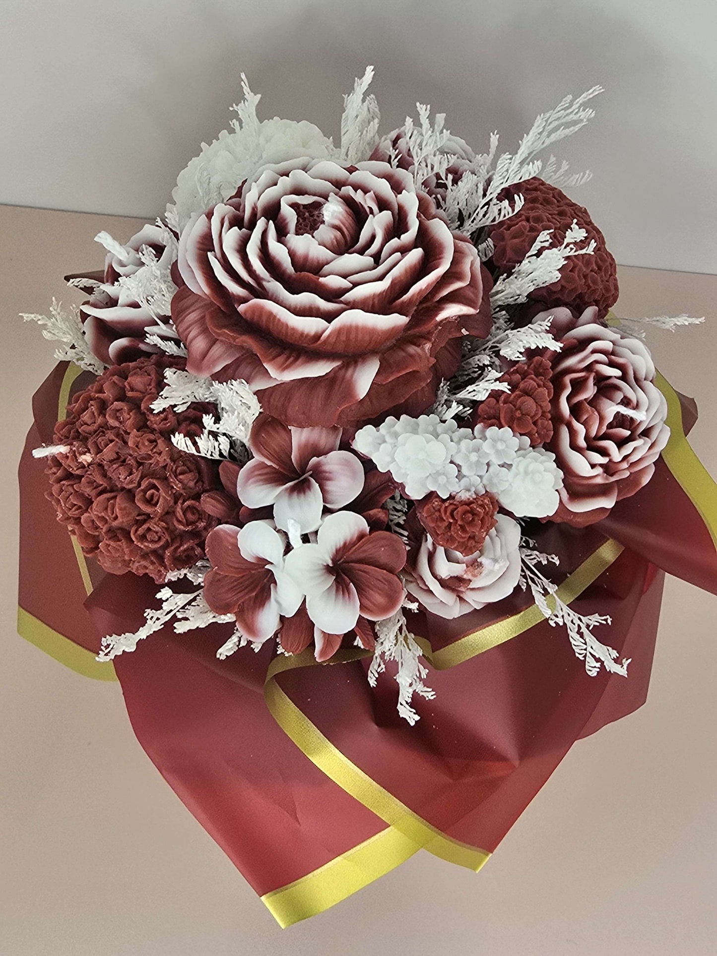 Kerzenstrauß aus Sojawachs – Blumenduft Kerze