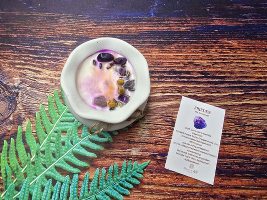 Handgemachte Energiekerzen – Frontansicht