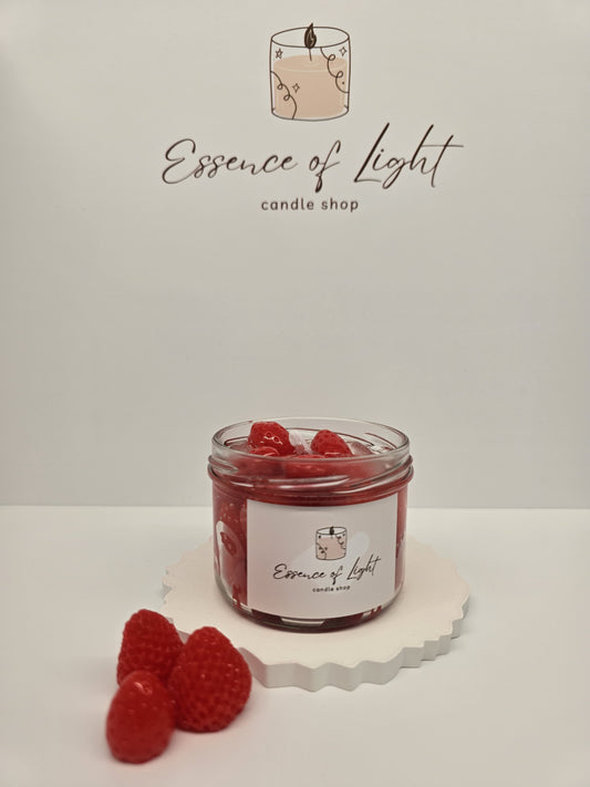 Erdbeermarmelade Kerze – Gelkerze mit Erdbeerduft