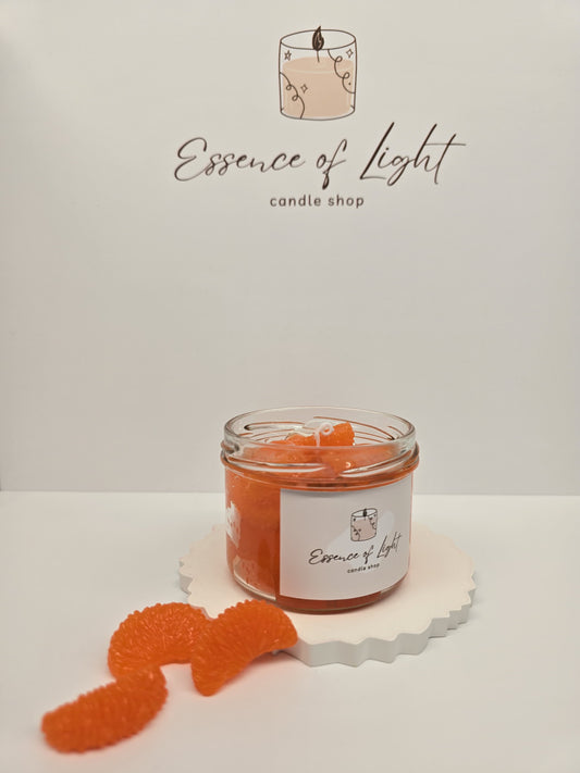 Orangenmarmelade Kerze – Gelkerze mit Orangenschalen